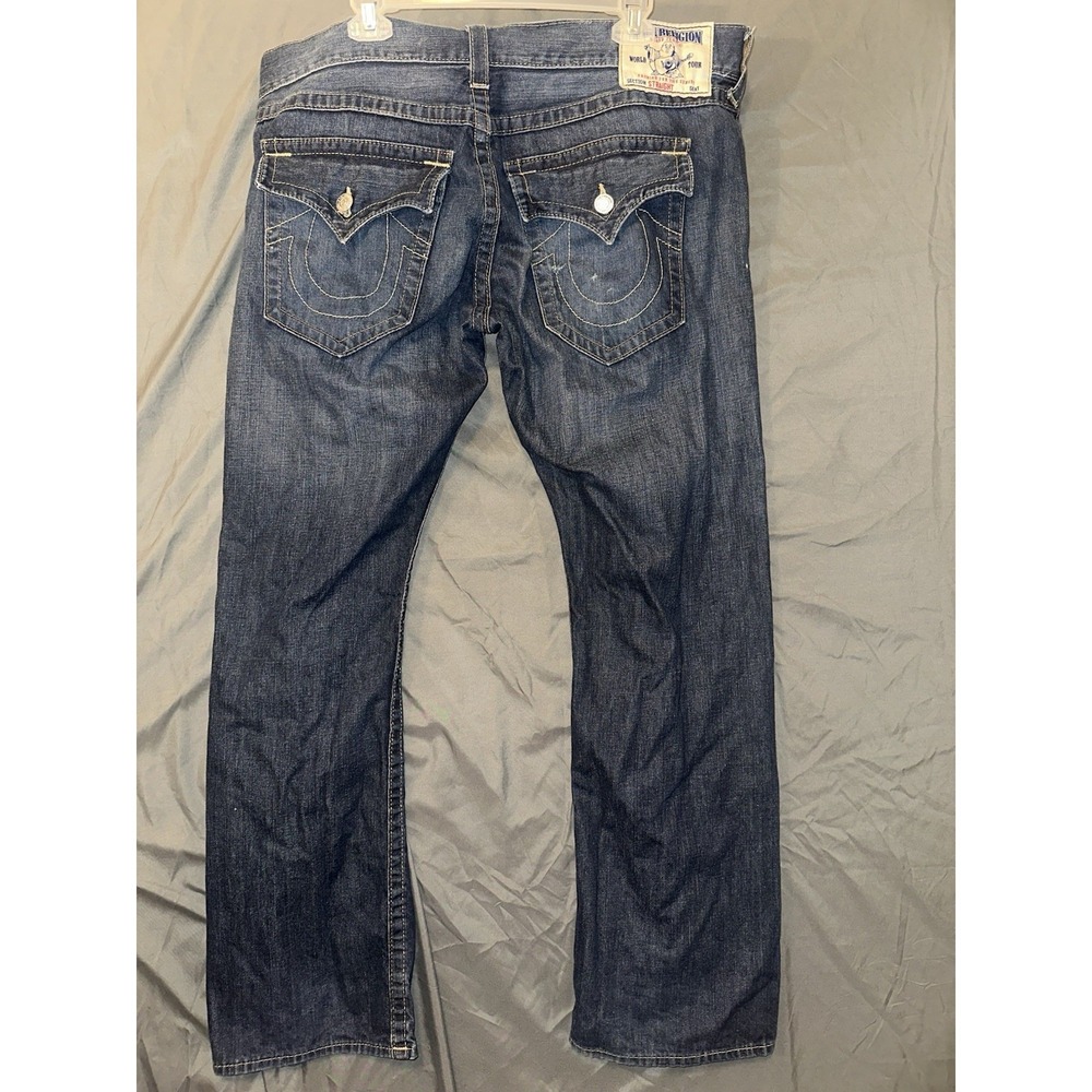 True Religion Rainbow Ricky Vintage‎ Y2K Men's 42x34 Medium Dark 100% Cotton